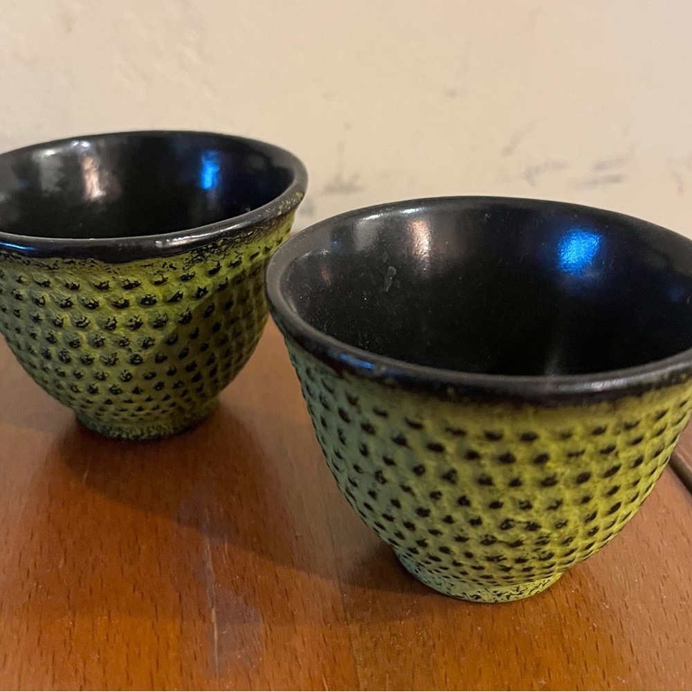 2 Cast iron tea cups